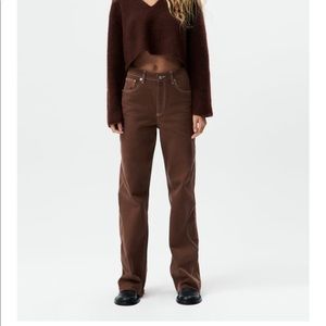 Brand New Brown Wide Leg Zara Jeans